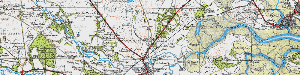 Old map of Sandford in 1919
