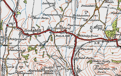 Old map of Sandford in 1919