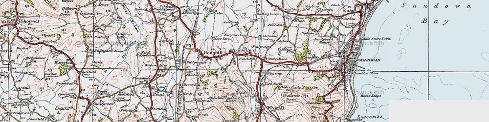 Old map of Sandford in 1919