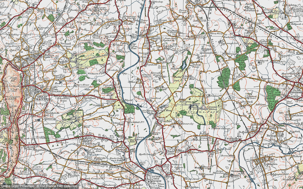 Old Map of Sandford, 1920 in 1920