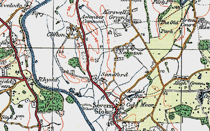 Old map of Sandford in 1920