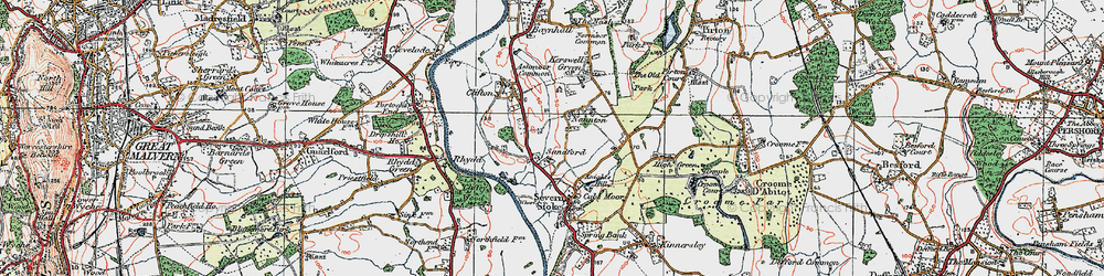 Old map of Sandford in 1920