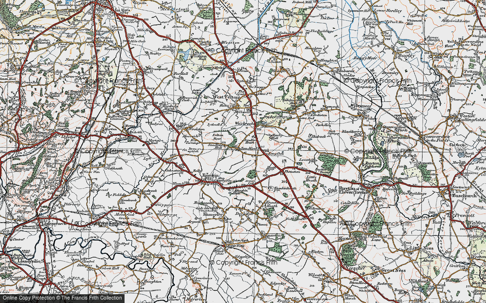 Old Map of Sandford, 1921 in 1921