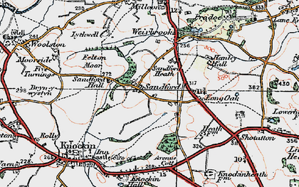 Old map of Sandford Hall in 1921