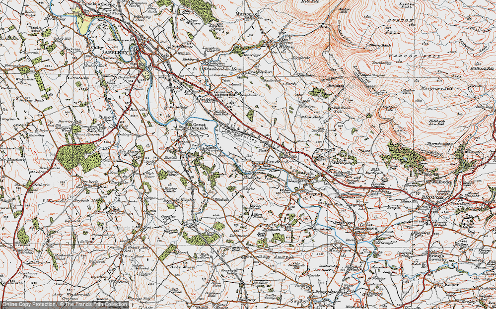 Old Map of Historic Map covering Blacksyke in 1925