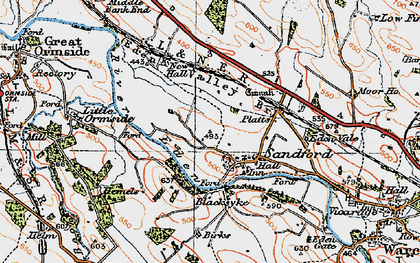 Old map of Sandford in 1925