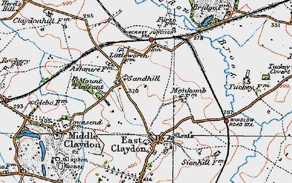 Old map of Sandhill in 1919