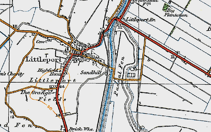 Old map of Sandhill in 1920