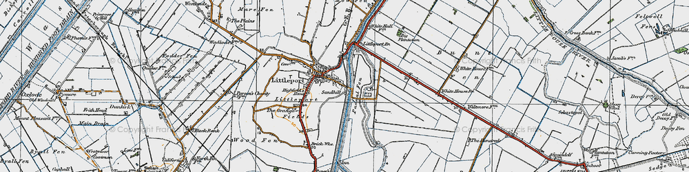 Old map of Sandhill in 1920