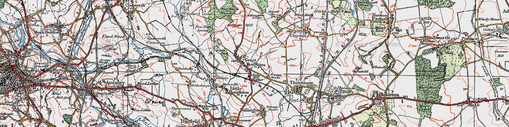 Old map of Sandhill in 1924