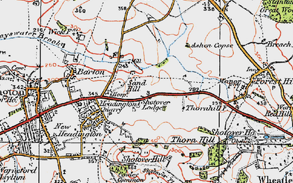 Old map of Sandhills in 1919