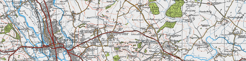 Old map of Sandhills in 1919