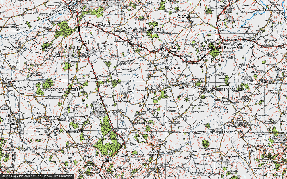 Old Map of Historic Map covering Buckshaw Ho in 1919