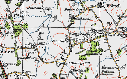Old map of Buckshaw Ho in 1919