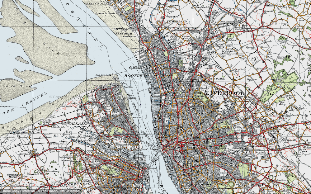Old Map of Sandhills, 1923 in 1923