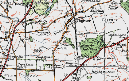 Old map of Sandhills in 1925