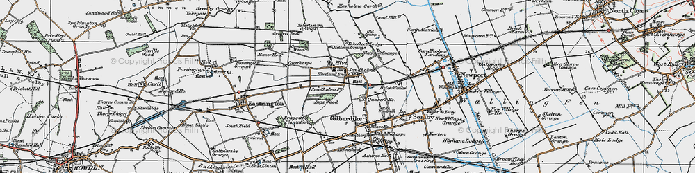 Old map of Sandholme in 1924