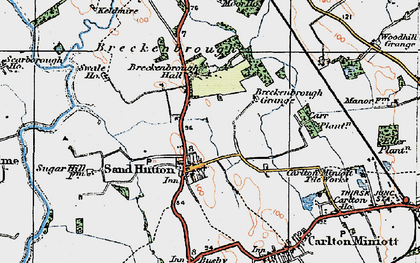 Old map of Sandhutton in 1925