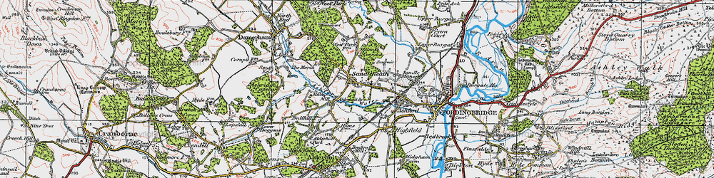 Old map of Sandleheath in 1919