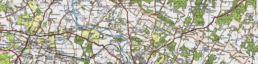Old map of Sandling in 1921