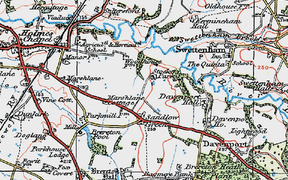 Old map of Brereton Hall in 1923