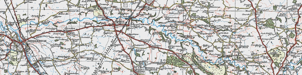 Old map of Sandlow Green in 1923