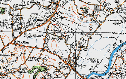 Old map of Sandpits in 1919
