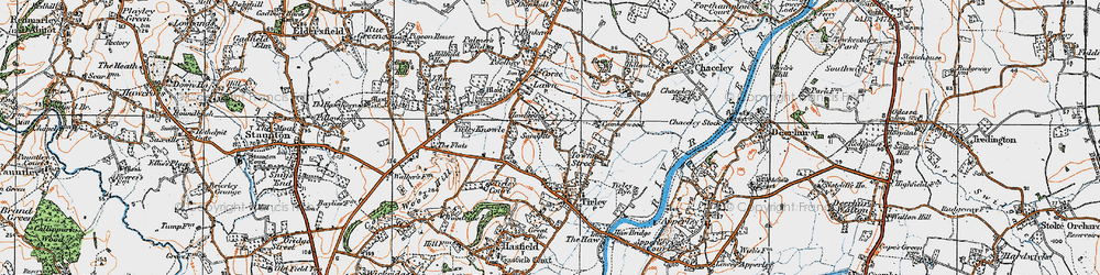 Old map of Sandpits in 1919