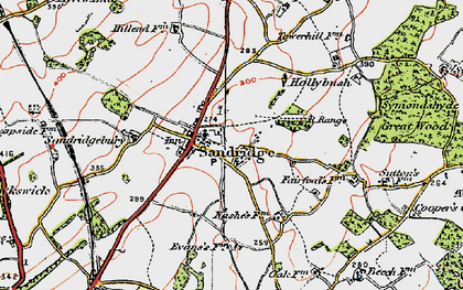 Old map of Sandridgebury in 1920
