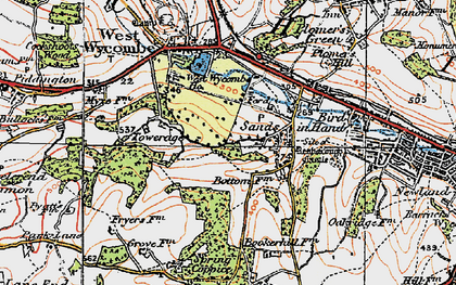 Old map of Sands in 1919