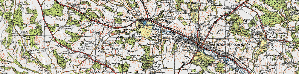 Old map of Sands in 1919