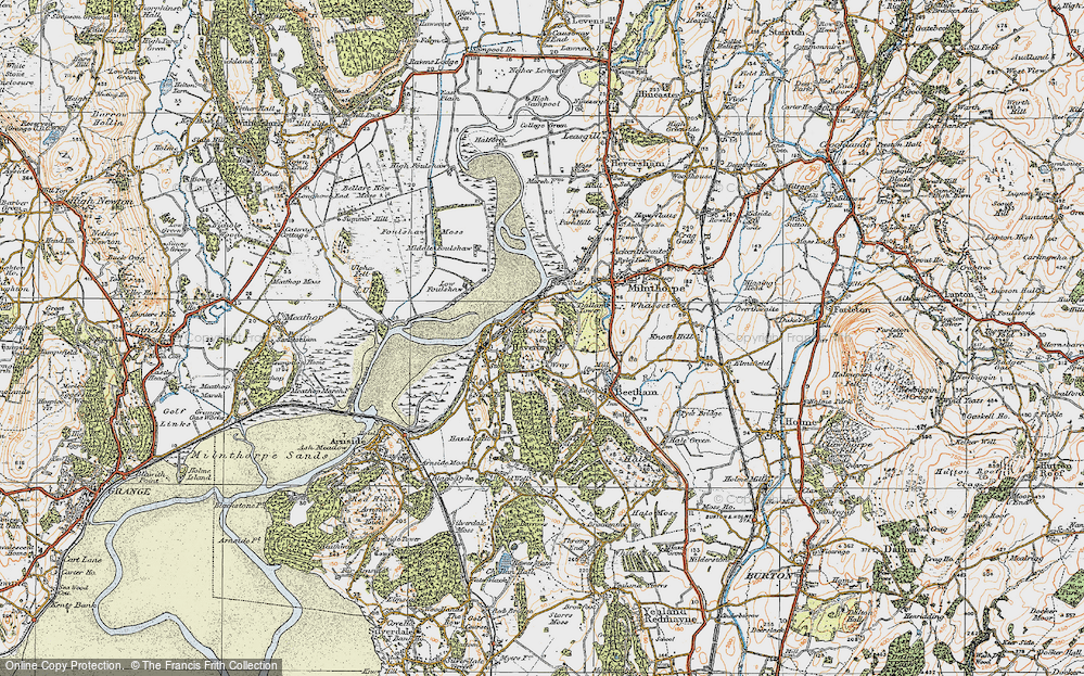 Old Map of Historic Map covering Wray Cott in 1925