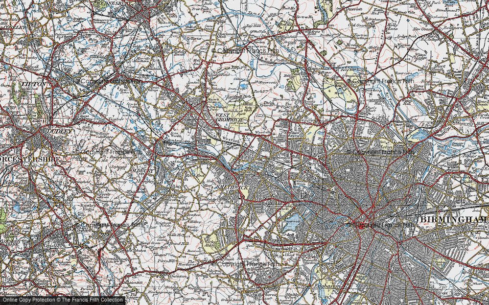 Old Map of Sandwell, 1921 in 1921