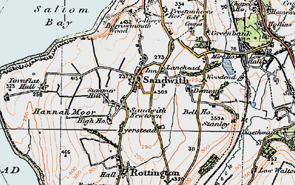 Old map of Sandwith in 1925