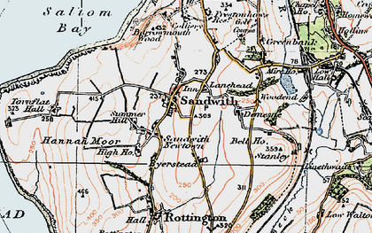 Old map of Sandwith Newtown in 1925