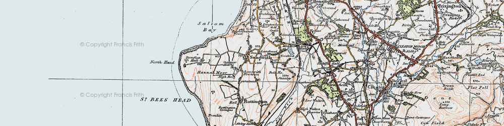 Old map of Sandwith Newtown in 1925