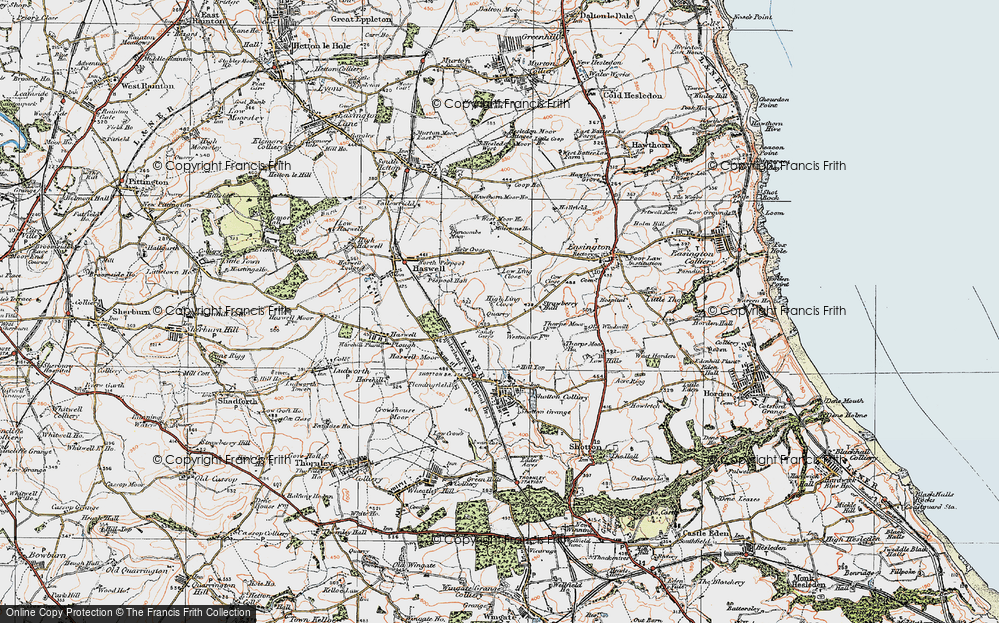 Old Map of Sandy Carrs, 1925 in 1925