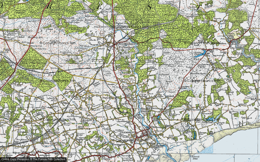 Old Map of Sandy Down, 1919 in 1919