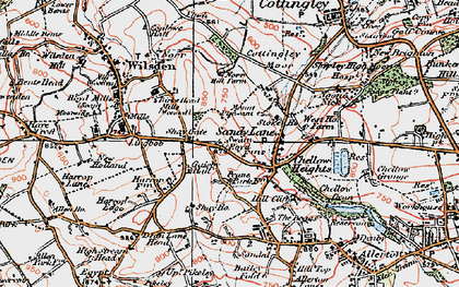 Old map of Sandy Lane in 1925