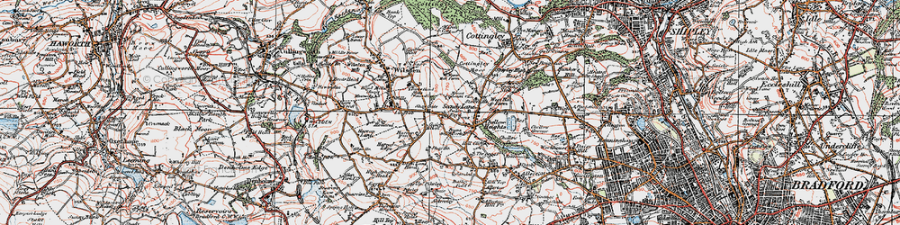 Old map of Bailey Fold in 1925