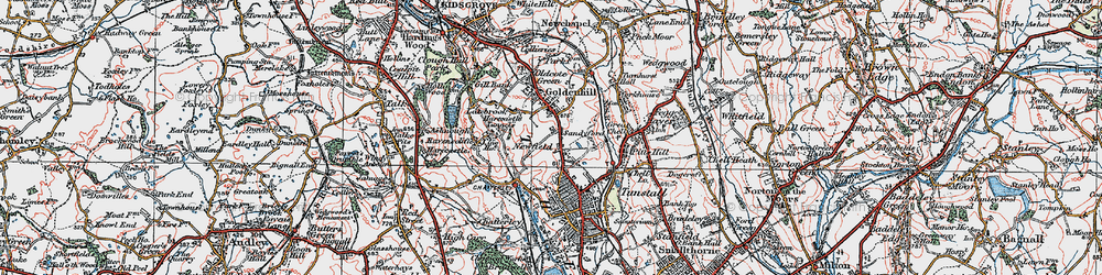 Old map of Sandyford in 1921