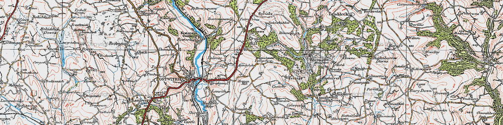 Old map of Tollgate in 1919