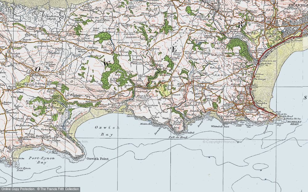 Old Map of Sandylane, 1923 in 1923