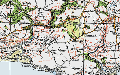 Old map of Sandylane in 1923