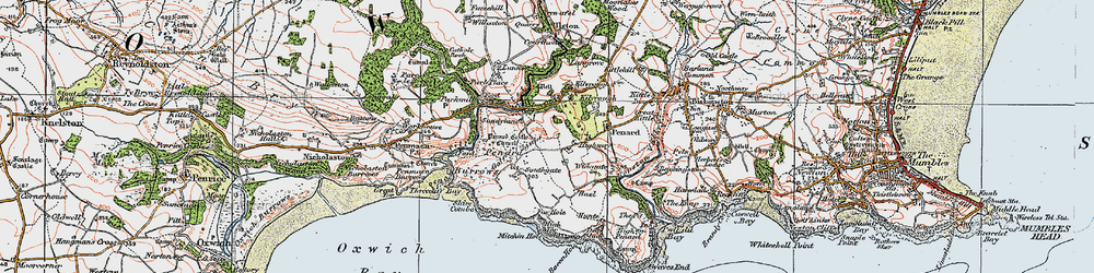 Old map of Sandylane in 1923