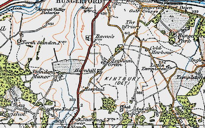 Old map of Sanham Green in 1919