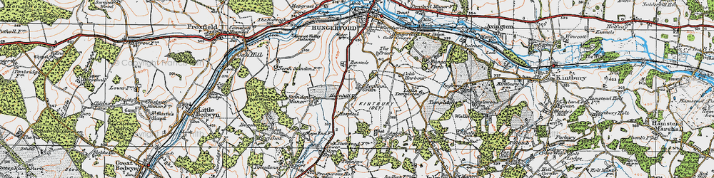 Old map of Sanham Green in 1919