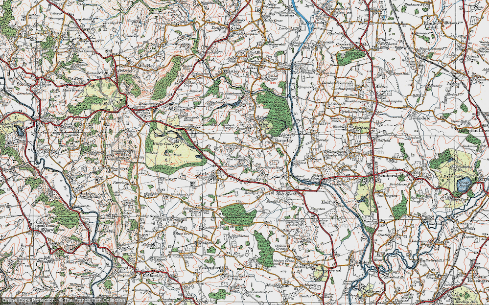 Old Map of Sankyns Green, 1920 in 1920
