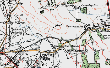 Old map of Santon in 1923
