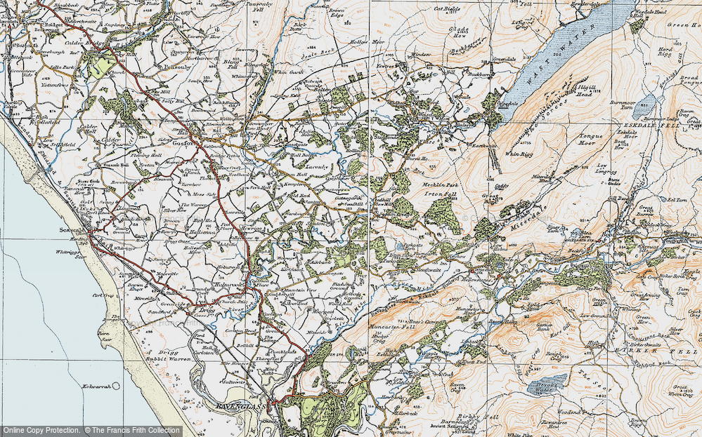 Old Map of Santon, 1925 in 1925
